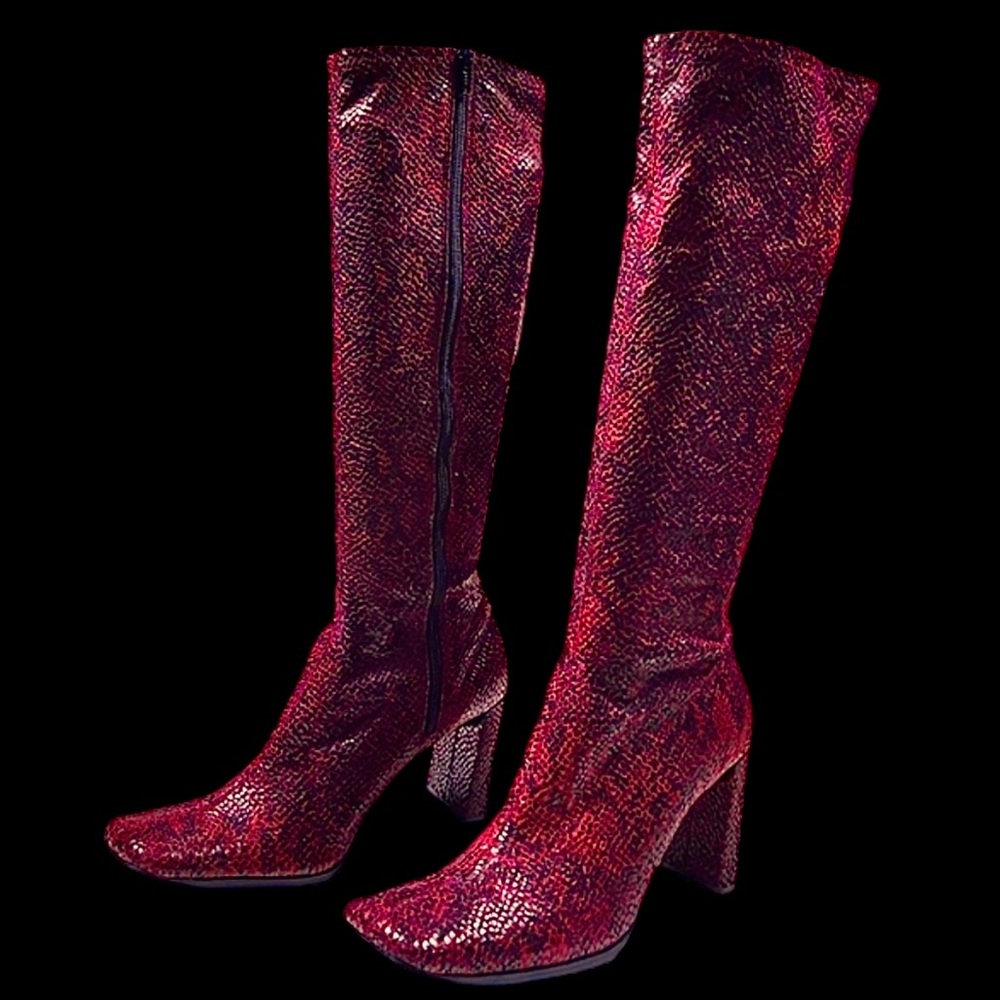 Chinese Laundry Snake Print Knee High Boots Size 6.5
